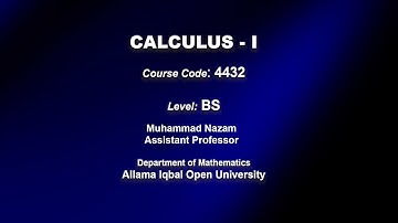 Calculus-I | Course Code 4432 | Program 07 | Transcendental Functions| AIOU