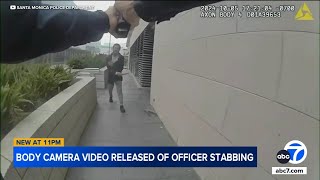 Bodycam video shows knife-wielding man attack cop in Santa Monica