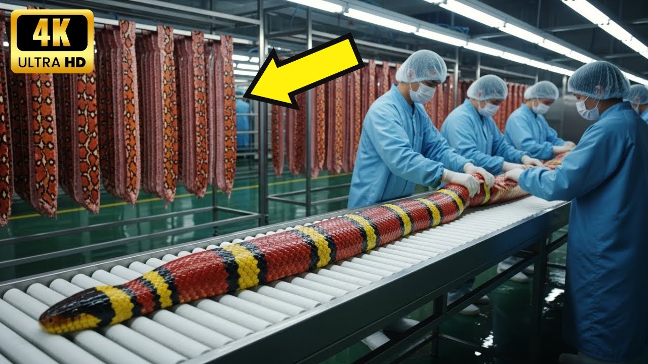 Inside the Coral Snake Leather Factory – How the rare and colorful skin becomes high-fashion items