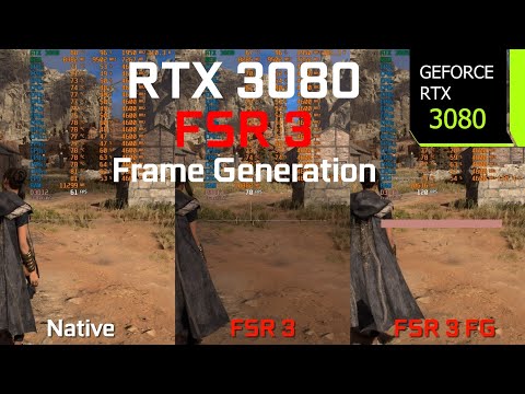 RTX 3080 FSR 3 Frame Generation On vs Off in Forspoken - Graphics/Performance Comparison