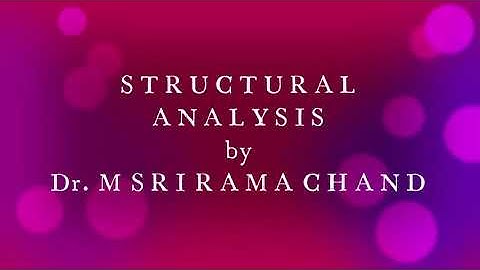 STRUCTURAL ANALYSIS - LECTURE 16 ENERGY THEOREMS - STRAIN ENERGY METHOD (Problem solving)