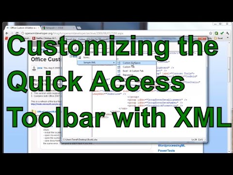 Quick Access Toolbar (QAT) build from Scratch