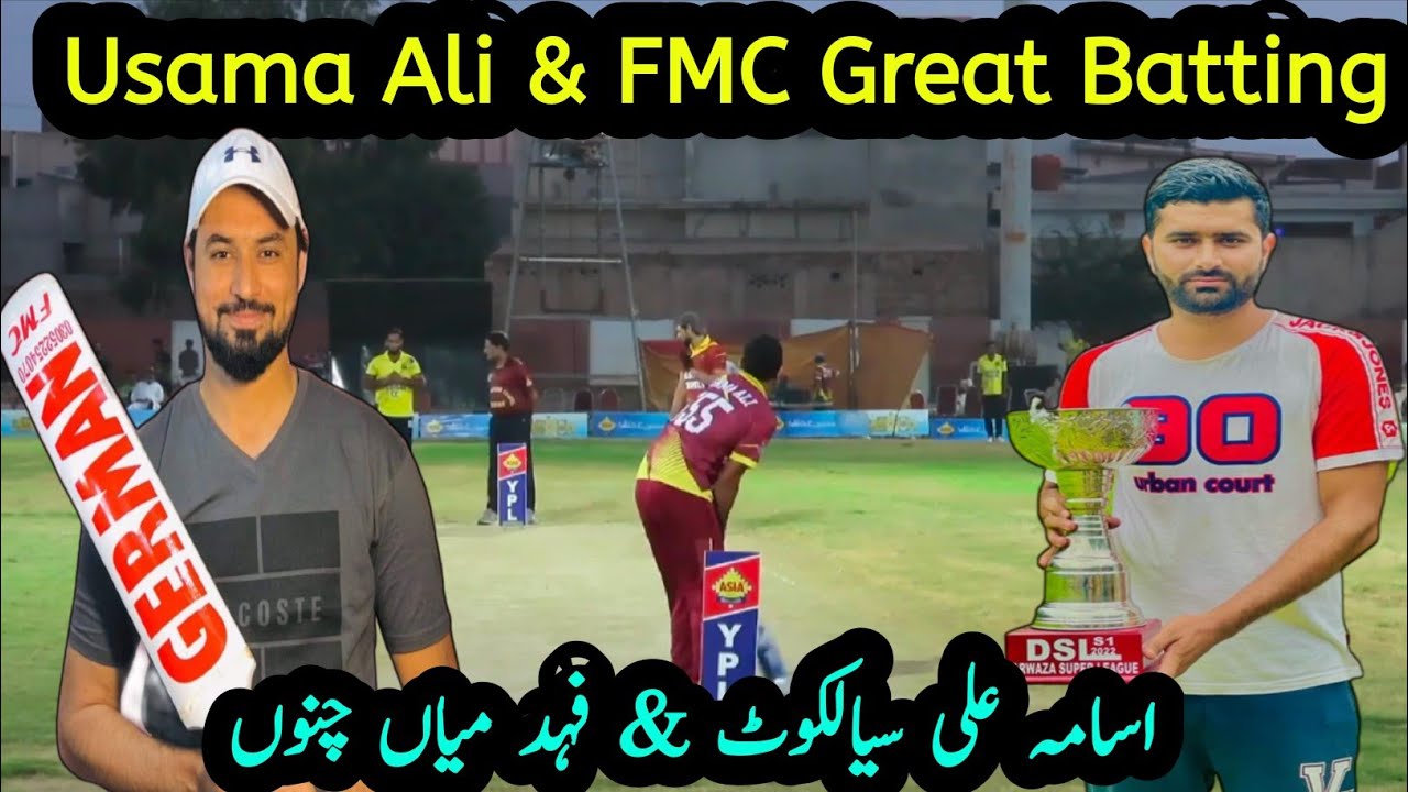 Usama Ali Sialkot, Fahad mian chanu Best Batting in tape ball cricket # ...
