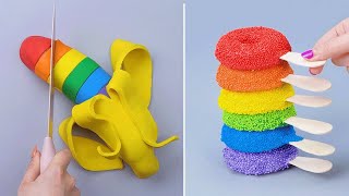 🌷💎 Tantangan Air Mancur Coklat | Ide Memasak dilapisi Coklat | Rainbow Cake Decorating Compilation