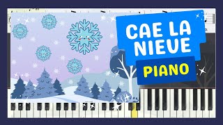 🎵 CÓMO TOCAR CAE LA NIEVE en Piano | FÁCIL | TUTORIAL  🎹🎼
