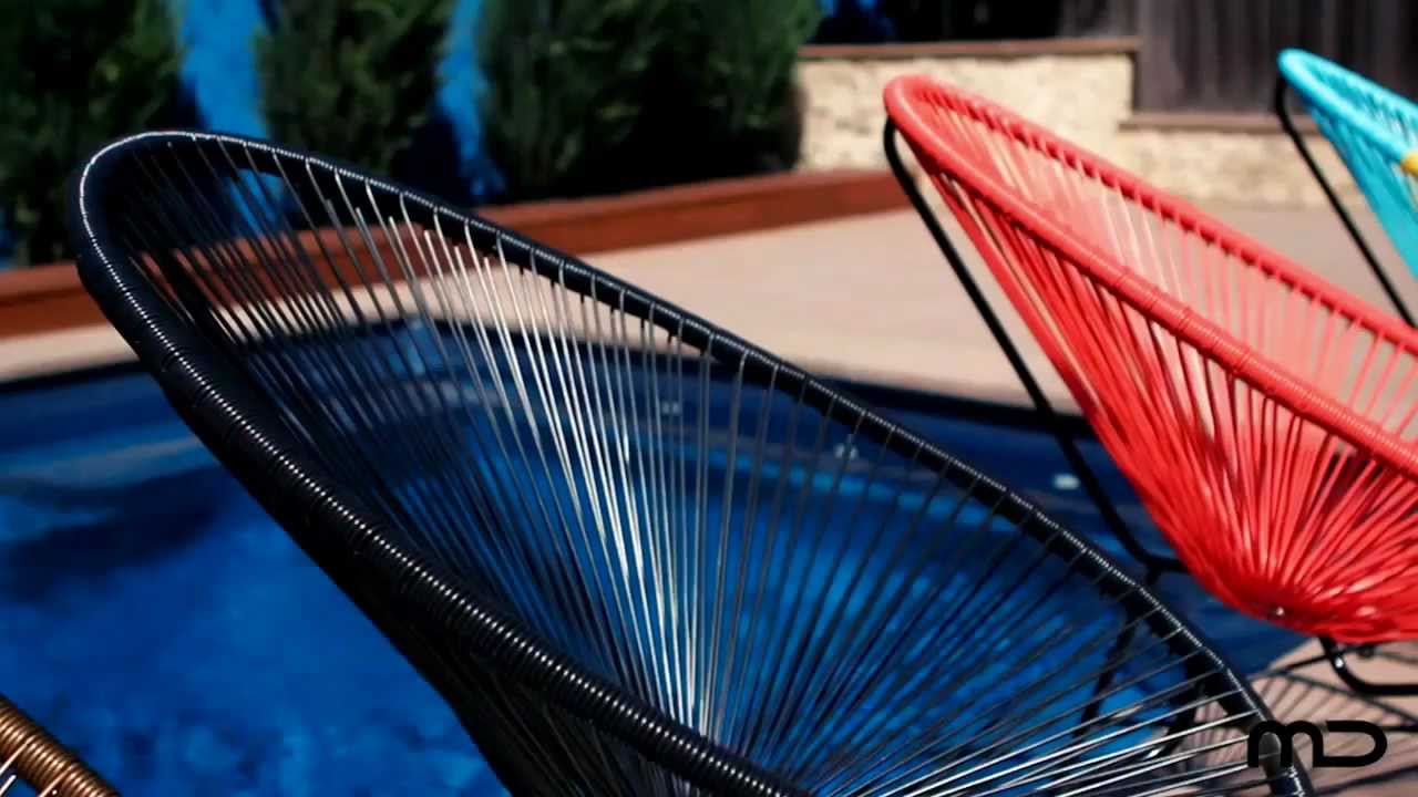 Acapulco Lounge Chair Replica Outdoor Wicker Black Milan