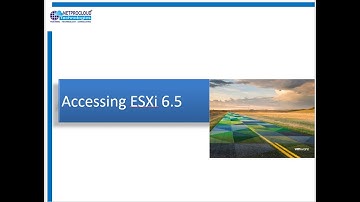 Accessing ESXi 6.5.0