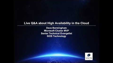Clustering 101 Live Q&A about High Availability in the cloud