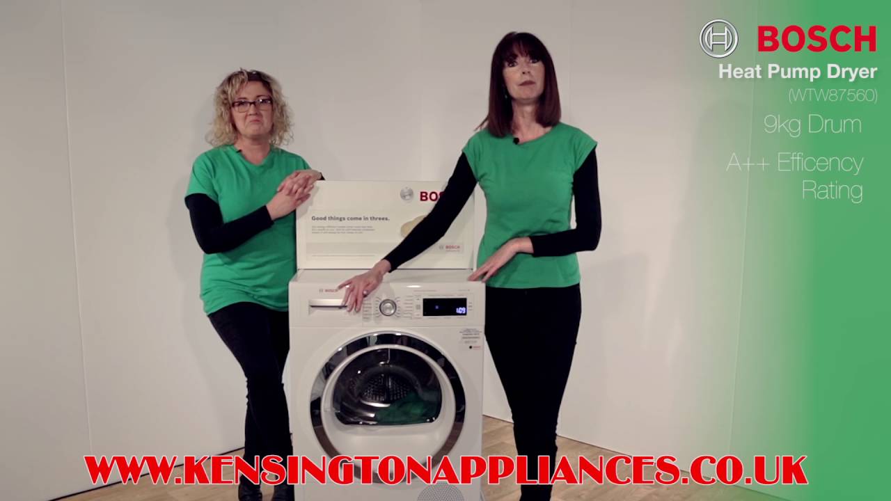 Bosch Wtw87560gb Heat Pump Tumble Dryer Youtube