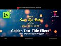 How to Edit Golden Cinematic Title in Edius | Free Download Golden Project | Cinematic Wedding Title