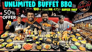 Unlimited Buffet BBQ விருந்து with My Brothers - 100+ Items for 475 Rupees only | SMOKE HUB BARBEQUE