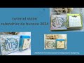 Tutoriel calendrier calendrier de bureau 2024 stampinup