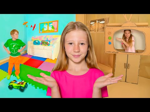 Nastya y Challenge Juguetes de cartón o de colores