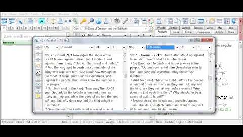 Comparing Different Passages Using the Parallel Versions Window
