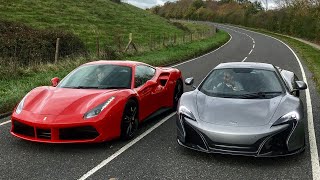 Welcome to the 888mf channel. in this video we compare two supercars
that on paper are very similar. ferrari 488 gtb and mclaren 650s
coupe. ...