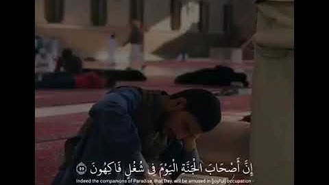 سورة يس -ماهر المعيقلي -إِنَّ أَصْحَابَ الْجَنَّةِ الْيَوْمَ فِي شُغُلٍ فَاكِهُونَ ( القرآن الكريم )