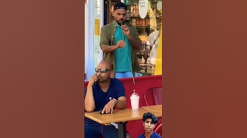 Long straw drinking stranger shake #funny #comedy #shorts