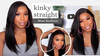 Salon Blowout Melted Kinky Straight Wig Install - MyFirstWig