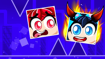 Pretending to be a NOOB in Geometry Dash, Then BEATING ALL LEVELS!