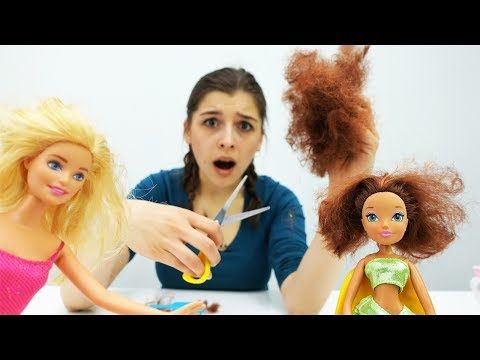 Новая прическа Винкс! Куклы Барби - Игры в парикмахерскую @GullGirl