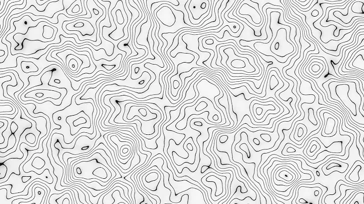 1 Hour of White Abstract Height Map Pattern Loop Animation | QuietQuests