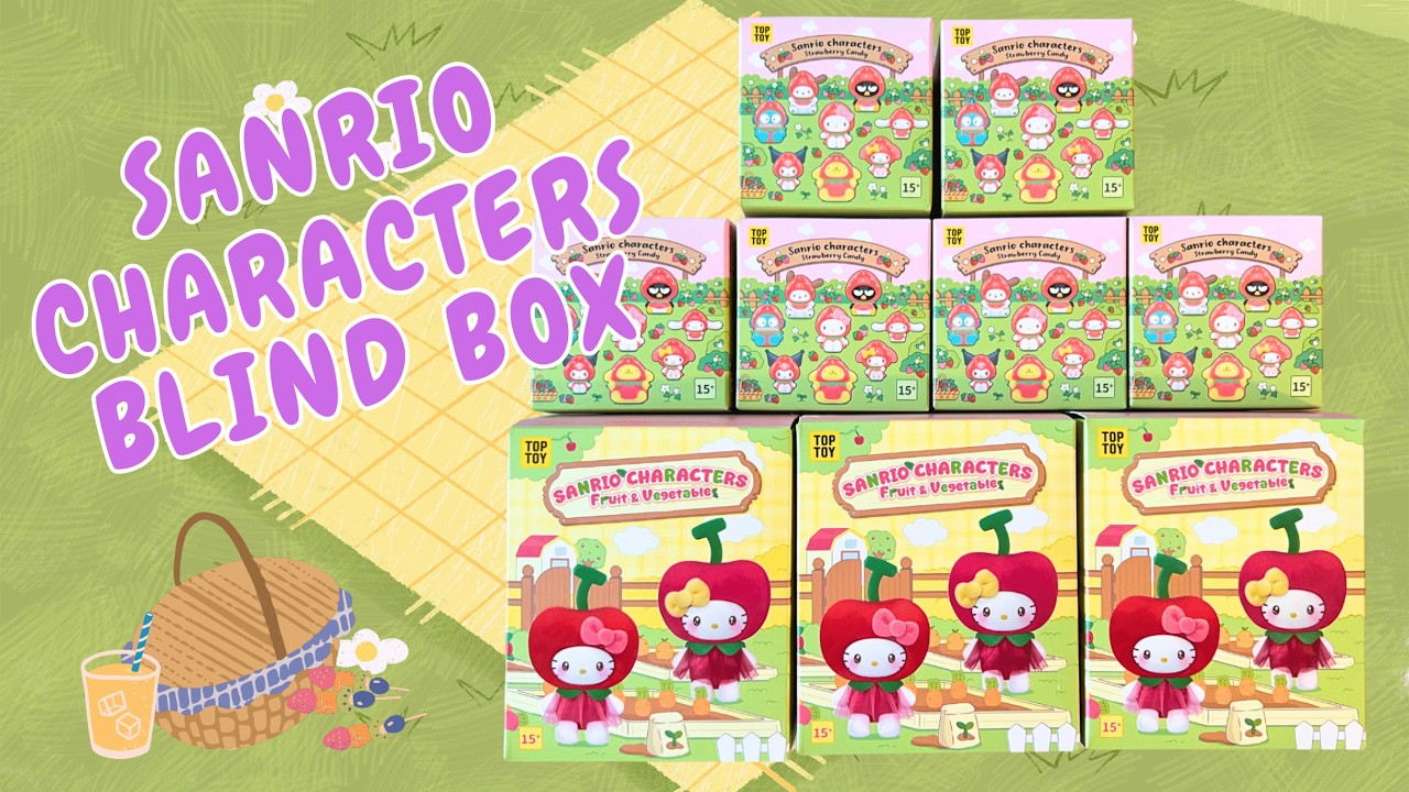 Sanrio Characters Unboxing | Fruits & Vegetables and Strawberry Candy