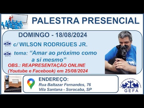 Assista: Palestra Presencial - c/ WILSON RODRIGUES JÚNIOR (18/08/2024)