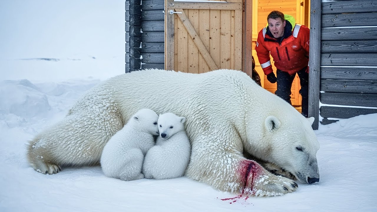 Two Freezing Polar Bear Cubs and Their Injured Mother — and Human Help ...