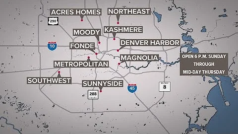 Warming centers opening across Houston Sunday