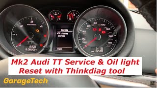 Celebrity Audi TT MK2 Service Light and Oil light reset with the Thinkdiag tool 2006 - 2014 model year. How to Net Worth