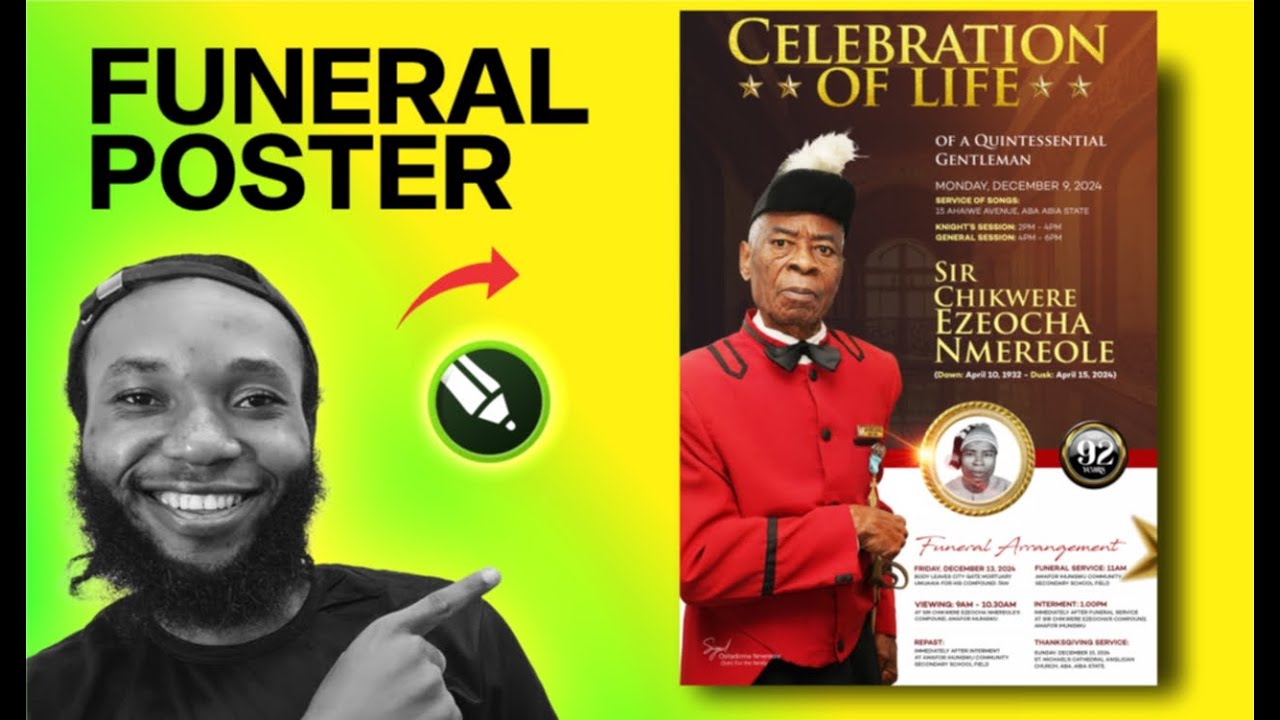 How to Design a Funeral Flyer | Poster CorelDraw Tutorial 2025