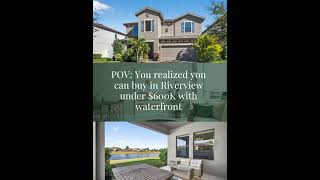 🌴Homes for sale in Riverview with waterfront!