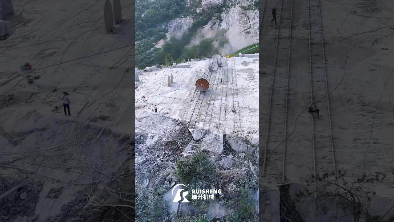 Double blade quarrying cutting machine RS1360-1900/3600mm Automatic granite quarrying machine