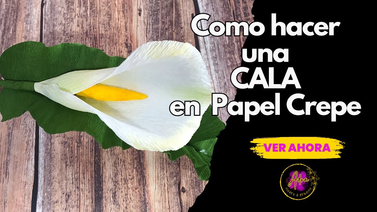 Cala de papel crepé elegante para decoración y eventos 🌷