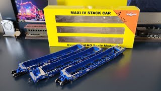 HO scale Intermountain Maxi-IV 53foot stack car set review