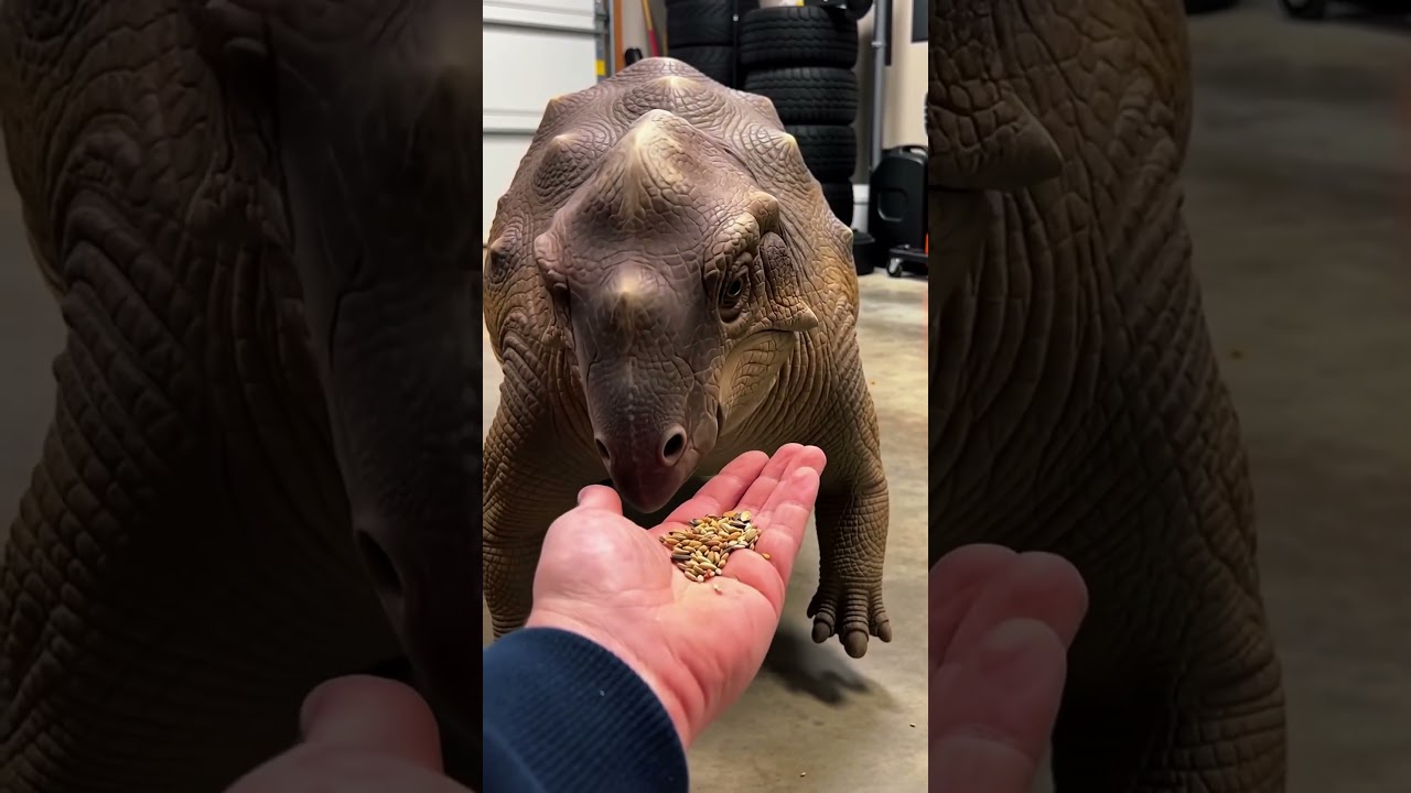 ASMR: Hand-Feeding My REAL-LIFE Dinosaur Tortoise! 🐢🤯