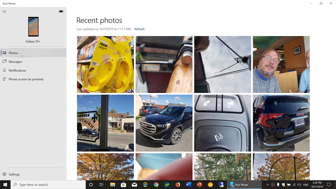 Windows 10 version 1909 19H2 New Feature highlight Screen mirroring with Your Phone app OCtober 7th