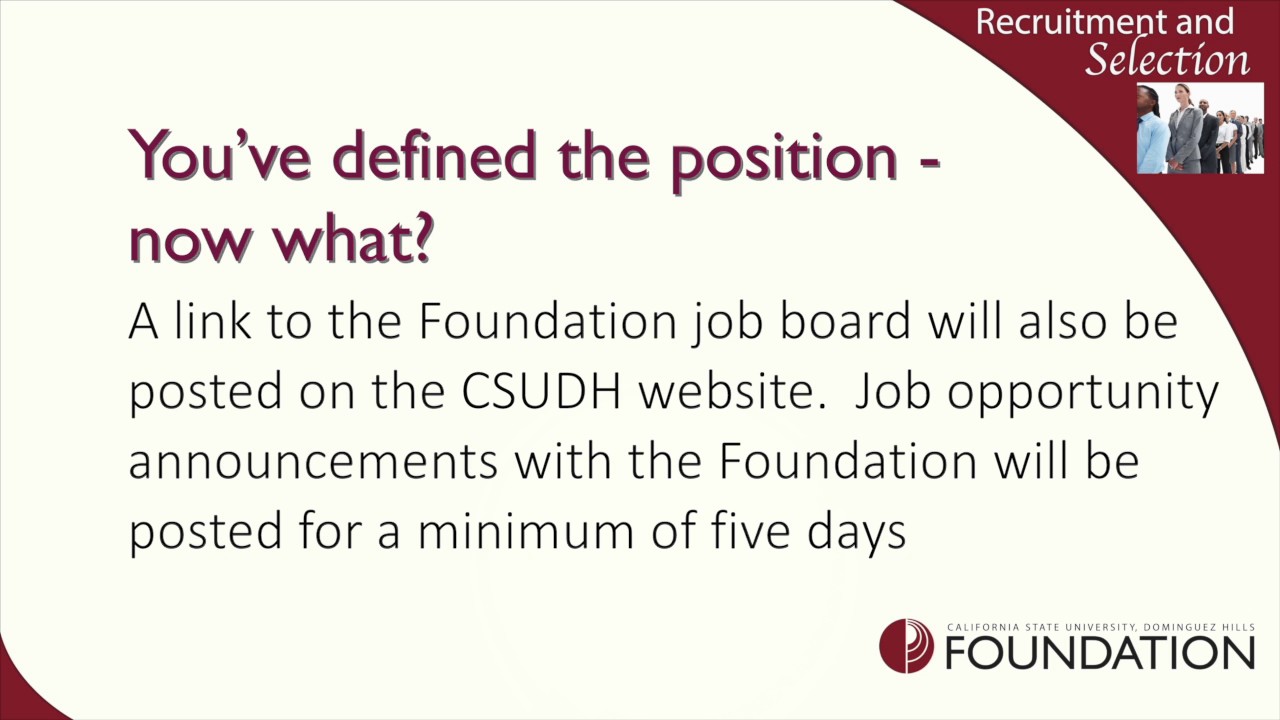CSUDH Foundation Recruitment and Selection Policy Overview