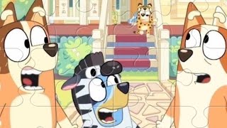 Bluey Play Role as a Zebra and Bingo as a Tiger | Jigsaw Puzzle Bluey | Puzzle for Kids and Toddlers screenshot 3