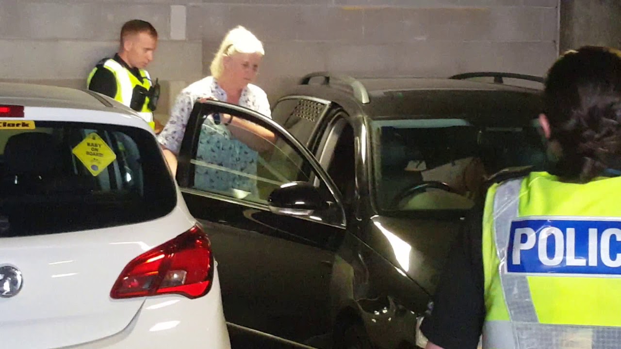 Police rescue dogs trapped in car. Edinburgh 23rd July 2019