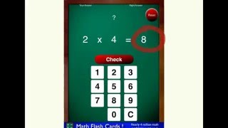 Math Flash Cards app