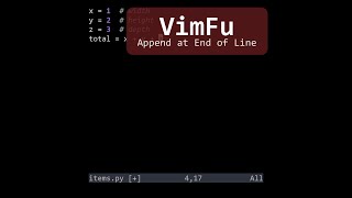 VimFu — Append at End of Line