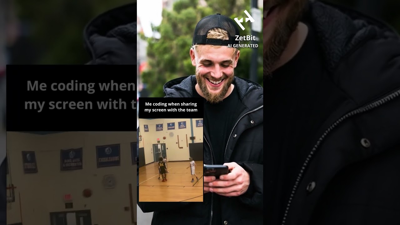 Me coding when sharing my screen with the team (AI Jake Paul reaction) #softwaredeveloper #coder