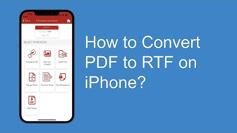 How to Convert PDF to RTF on iPhone?