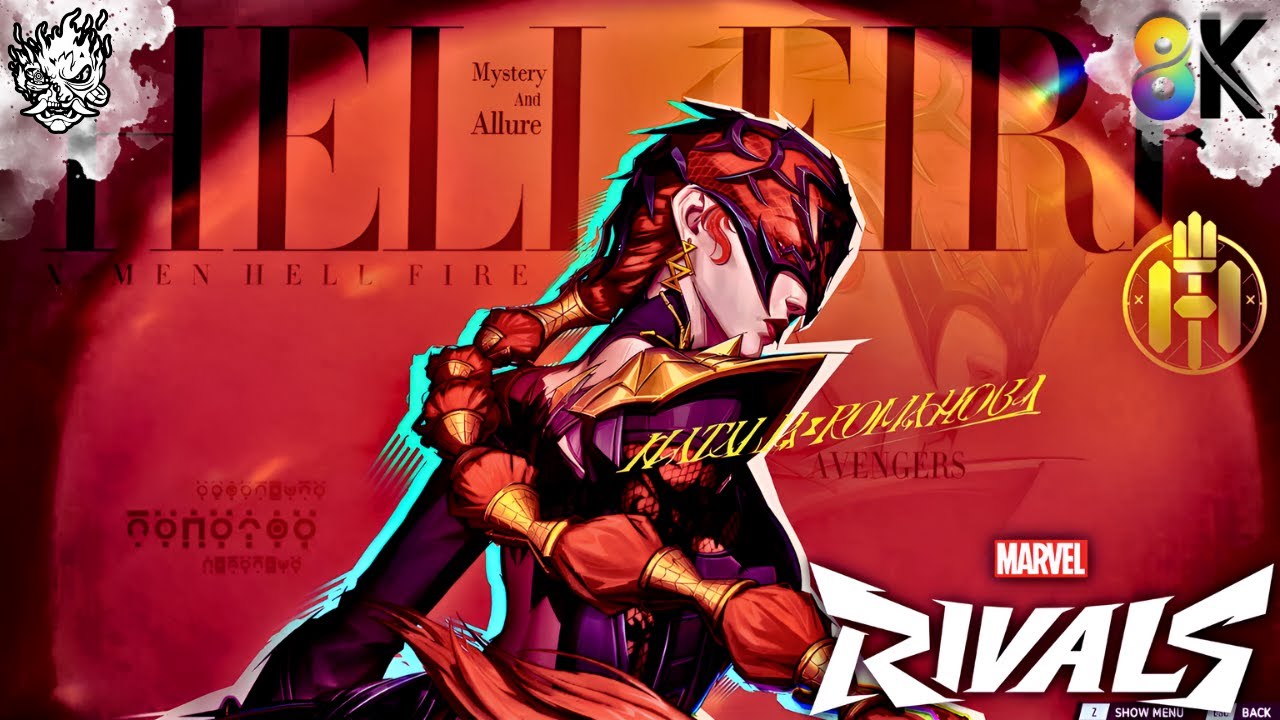 Marvel Rivals [ PC ] – Black Widow: Red Runway Veil Bundle Skins, Intros, MVP Emotes! 