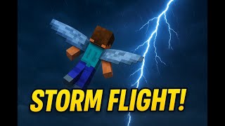 Flying Through a Raging Thunderstorm in Minecraft 🌩️✨ (Insane Weather Flight!)