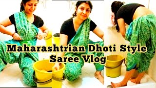 Desi Cleaning Washing Vlog Dhoti Style Saree Vlog Cleaning Vlog Maharashtrian Style Saree Vlog