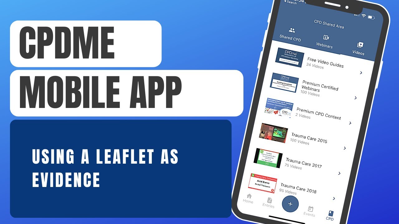 Using a Leaflet as evidence - CPD Portfolio Building Guide
