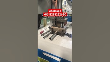 Semi-automatic feeding single station hydraulic circular pipe punching machine, made in China.