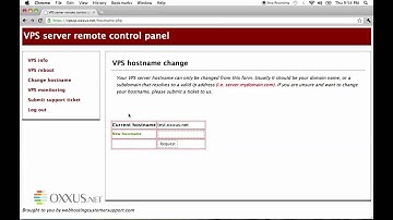 Oxxus.net VPS control panel video